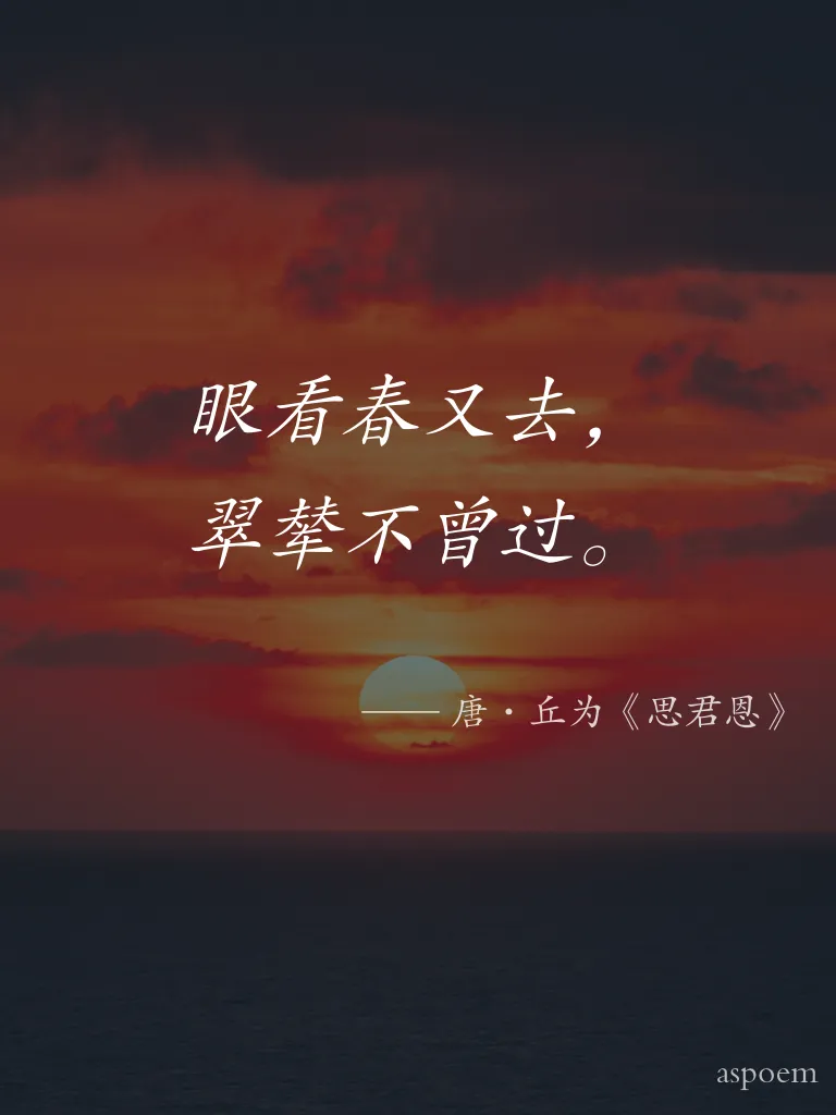 《思君恩》 | 诗词摘抄片段