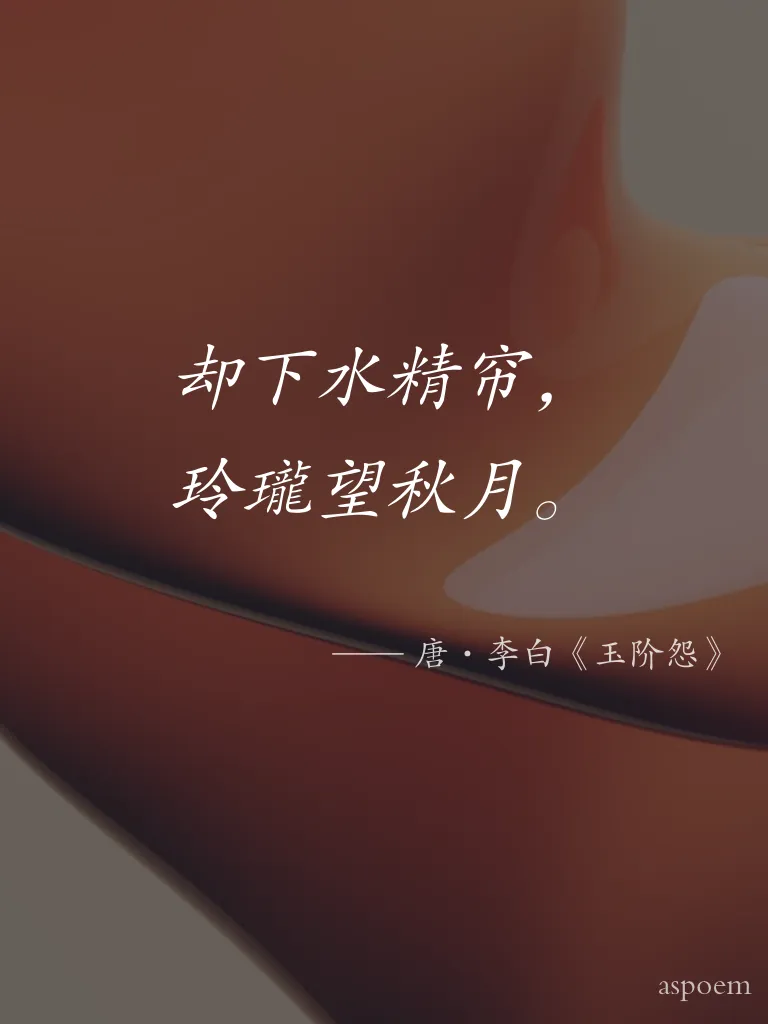 《玉阶怨》 | 诗词摘抄片段